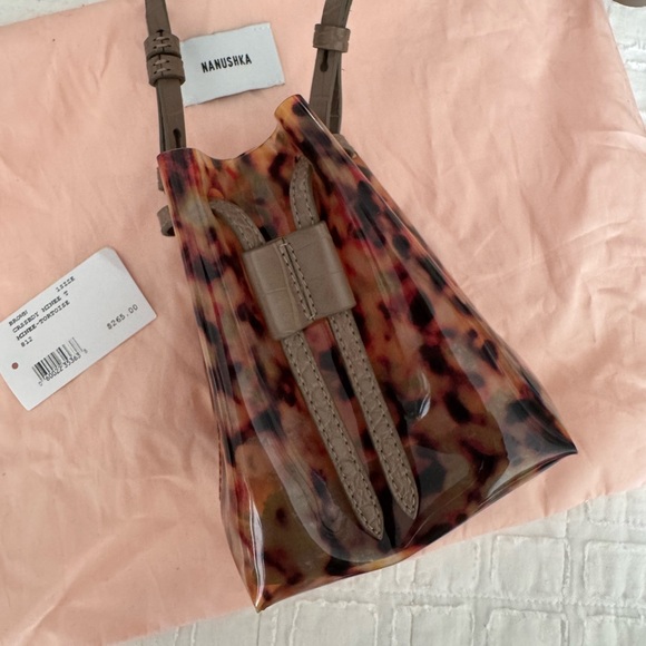 Nanushka Mini Bucket Crossbody Bag, Tortoise - Picture 2 of 7